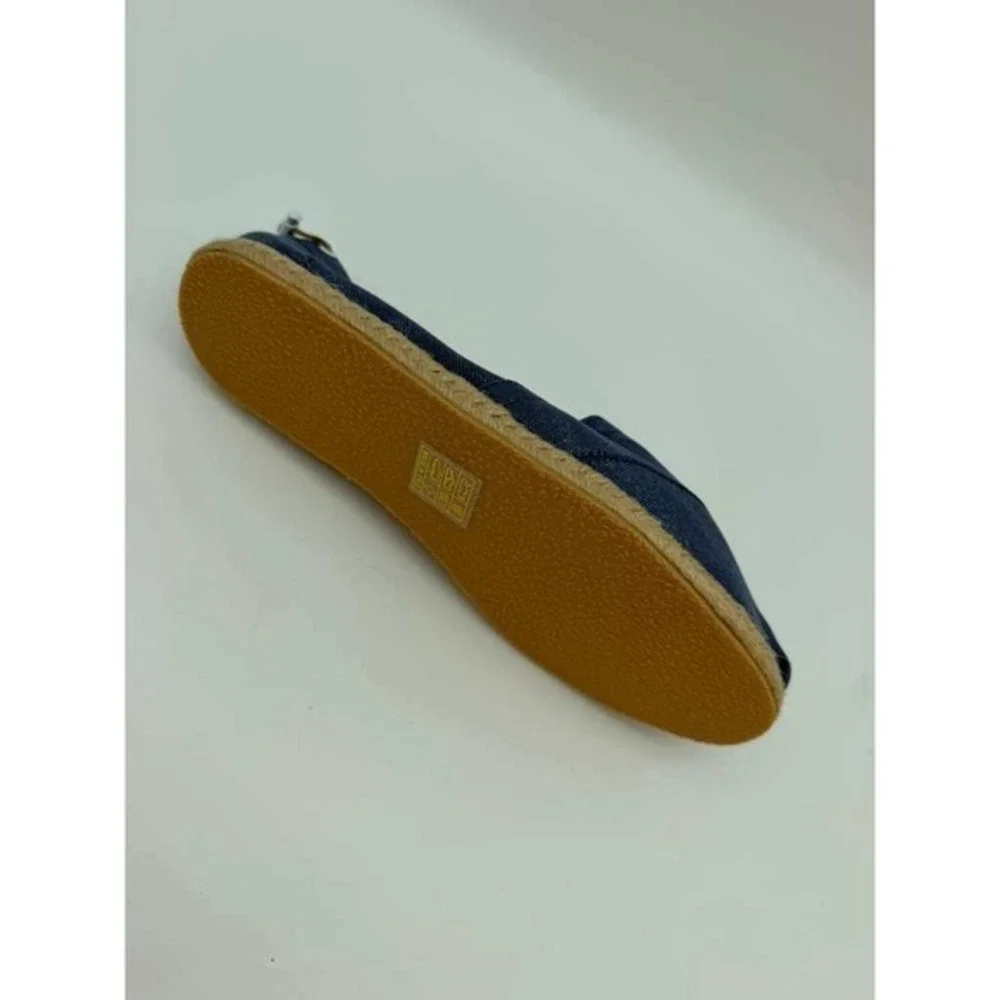 Slip-On‎ Canvas Espadrille Shoes Lightweight Flat Women - Blue - Size 37 US 6.5